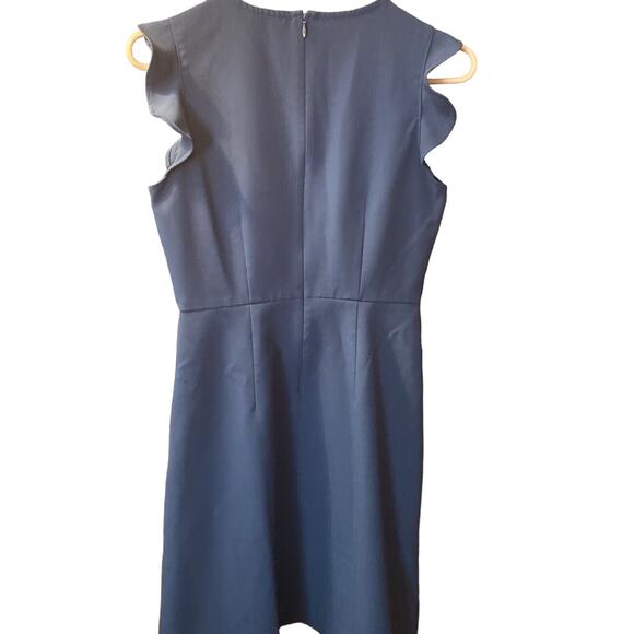 Ann Taylor Loft Petites Ladies 0P Blue Sleeveless Back Zip Dress - Picture 4 of 9